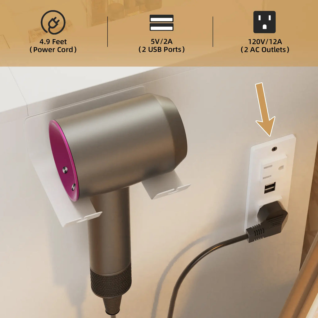 Vowner Bluetooth Speaker Vanity with Glass Top, LED Drawer Lighting, Removable Magnifying Mirror, 11 Drawers, Built-In Outlet, and Remote-Controlled Dimming in White - Ships in Two Boxes